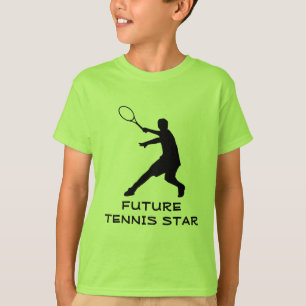 Kinderen tennisuitrusting   Groen T-shirt met leuk