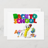 Kinderen terug naar school briefkaart (Voorkant / Achterkant)