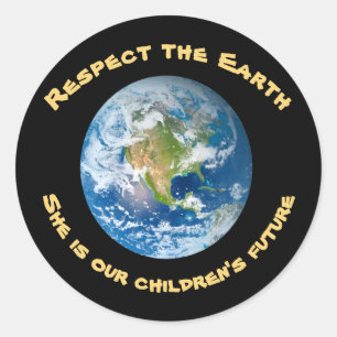 Kinderen Toekomst Respect Planet Earth Sticker