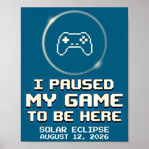 Kinderen Totale Zonsverduistering Totality Gamer Poster