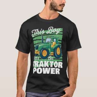 Kinderen Tractor Shirt Deze Jongen Loopt Op Tracto