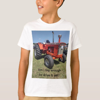 Kinderen tractor T-shirt, "Ben ik groot genoeg om  T-shirt