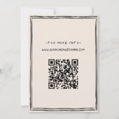 Kinderen Trouwen Foto QR Code Huwelijk Kaart (Achterkant)