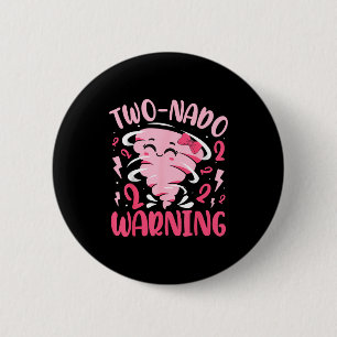 Kinderen Two-nado Waarschuwing 2e Verjaardag Nk To Ronde Button 5,7 Cm