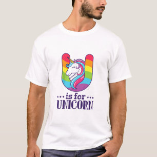 Kinderen U Is Voor Eenhoorn Alfabet T-Shirt