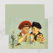  kinderen, uitnoeping van de moutshop kaart (Voorkant / Achterkant)