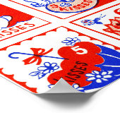 Kinderen Valentijn Greeting Hugs Kisses Red White Poster (Hoek)