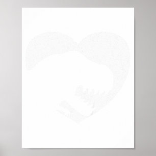 Kinderen Valentijn T-rex Dinosaurus Hart Silhouet  Poster