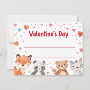 Kinderen Valentijnsdag Mini Notitiekaarten Mooie Notitiekaartje
