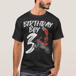 Kinderen van 12 september Jongen 3 Dirt Bike Cool T-shirt