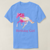 Kinderen van 12 september Roze Waterverf Paardenca T-shirt (Design voorkant)