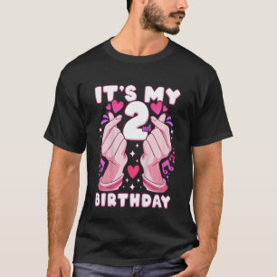 Kinderen van 2 jaar en ouder, K-pop vinger hart, S T-shirt