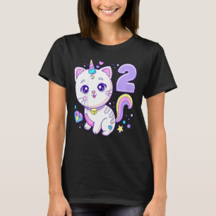 Kinderen van 2 jaar oud meisje van Birthday, katte T-shirt