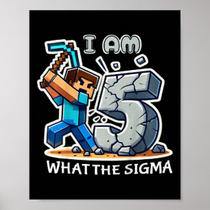 Kinderen van 5 jaar Sigma Pixel Art Mijnwerker Sti Poster