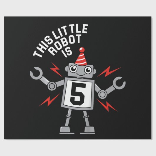 Kinderen van Birthday jongens Robot Robotics Costu Cadeaupapier (Vlak)
