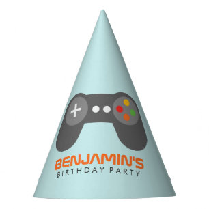 Kinderen van Birthday met Cool Video Game Controll Feesthoedjes