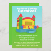 Kinderen van Birthday Party - Happy Backyard Carni Kaart (Voorkant / Achterkant)