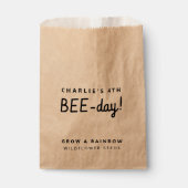 Kinderen van Birthday Party Rustic Kraft Wilde Blo Bedankzakje (Voorkant)