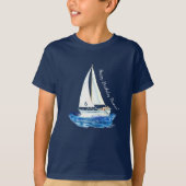Kinderen van Birthday - Speciaal Zeesailboot T-shirt (Voorkant)