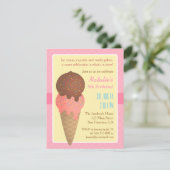 Kinderen van Birthday, uitnodiging van Ice crème (Staand voorkant)