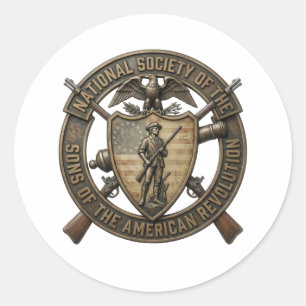 Kinderen van de Amerikaanse Revolutie Voorouderlij Ronde Sticker