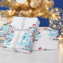 Kinderen van de Eenhoorn- Kerst Schattige Cadeaupapier