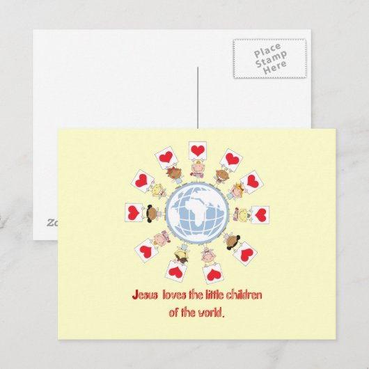 Kinderen van de wereld briefkaart (Voorkant / Achterkant)