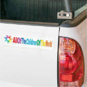 Kinderen van de wereld bumpersticker (Op Truck)