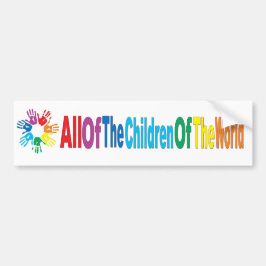 Kinderen van de wereld bumpersticker (Voorkant)