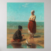 Kinderen van de zee, Jozef Israels Poster (Voorkant)