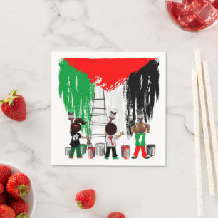 Kinderen van Gaza schilderen de Palestijnse vlag Servet