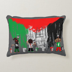 Kinderen van Gaza schilderen Palestijnse vlag Accent Kussen