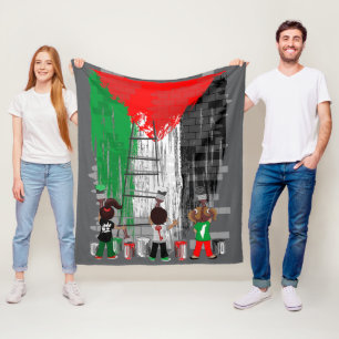 Kinderen van Gaza schilderen Palestijnse vlag Fleece Deken