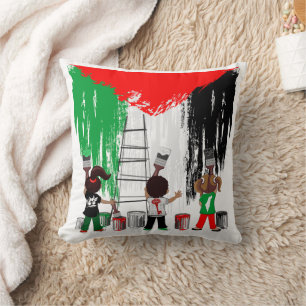 Kinderen van Gaza schilderen Palestijnse vlag Kussen