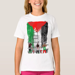 Kinderen van Gaza schilderen Palestijnse vlag  T-shirt