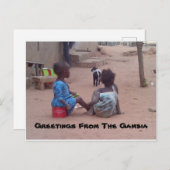 Kinderen van het dorp Gambia Briefkaart (Voorkant / Achterkant)