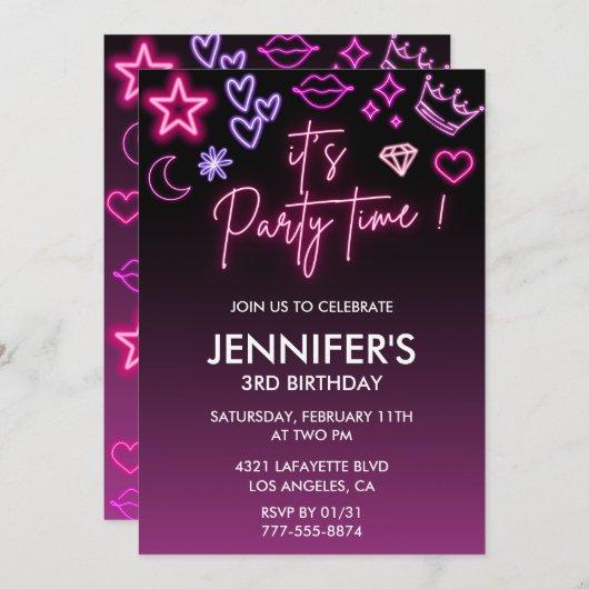 Kinderen verjaardag 3e verjaardag Glitter Sparkly Kaart (Voorkant / Achterkant)