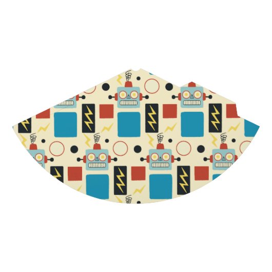 Kinderen Verjaardag Antiek robotpatroon Feesthoedjes (Voorkant)