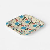 Kinderen Verjaardag Antiek robotpatroon Papieren Bordje (Gebogen)