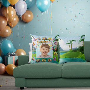 Kinderen Verjaardag Decor Sierkussen in Baby Dinos