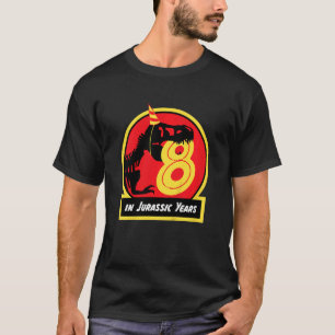 Kinderen Verjaardag Dinosaurus 8 Jaar Oud Jurassic T-shirt