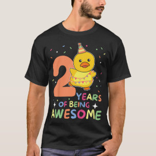 Kinderen Verjaardag Eend voor Kinderen Twee Jaar O T-shirt