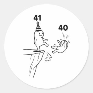 Kinderen Verjaardag Humor 41 Jaar Oud 41ste Feest Ronde Sticker