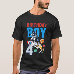 Kinderen Verjaardag Jongen 4 Jaar Oud Ruimte Raket T-shirt