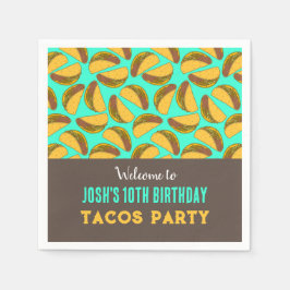 Kinderen Verjaardag Taco's Patterned Party Servet