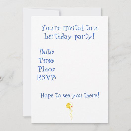 Kinderen Verjaardag Uitnodiging Dierenpark Dieren  (Achterkant)