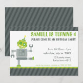 KINDEREN VERJAARDAGSFEESTJE UITNODIGEN schattige d Kaart (Voorkant / Achterkant)