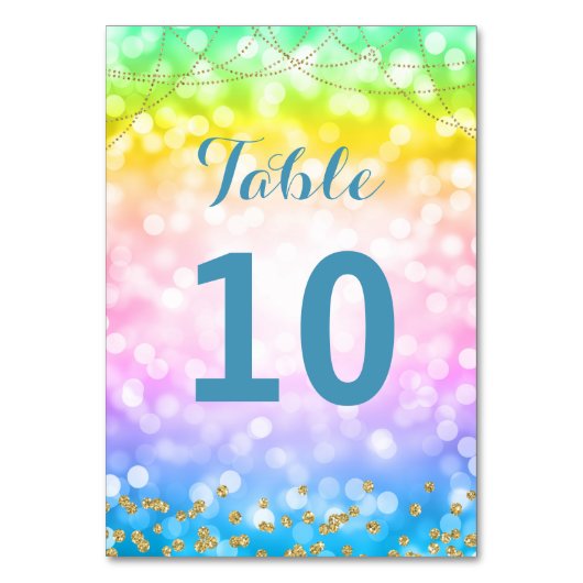 Kinderen Verjaardagsfeesttafel Nummer Eenhoorn Reg Kaart (Voorkant)