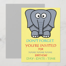 kinderen verjaardagsuitnodigingen kaart