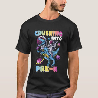 Kinderen verpletteren Pre K Dinosaurus Astronaut P T-shirt